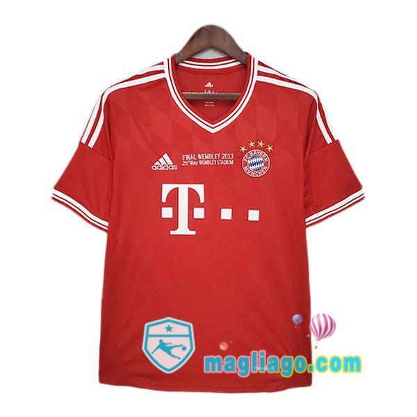 Magliago - Passione Maglie Thai Affidabili Basso Costo Online Shop | 2013-2014 Bayern Monaco Retro Champions League Prima Maglia Storica Rosso