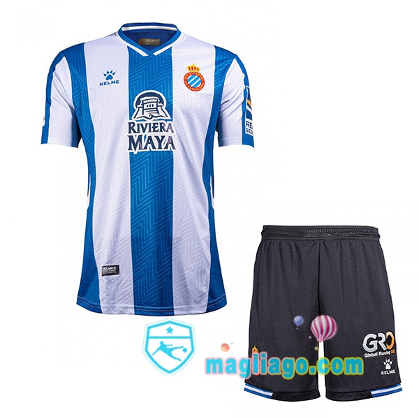 Magliago - Passione Maglie Thai Affidabili Basso Costo Online Shop | Maglia RCD Espanyol Bambino Prima 2021/2022