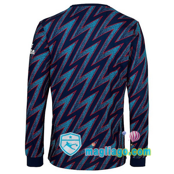 Maglia Arsenal Uomo Terza Maniche Lunghe Blu 2021/2022