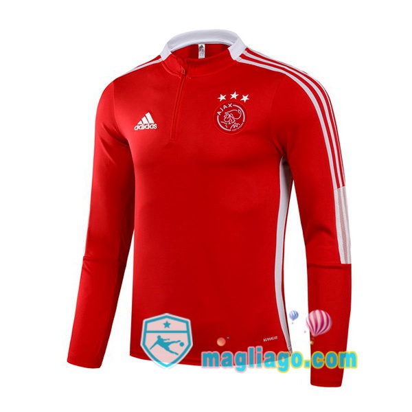Magliago - Passione Maglie Thai Affidabili Basso Costo Online Shop | Felpe Allenamento AFC Ajax Rosso 2021/2022