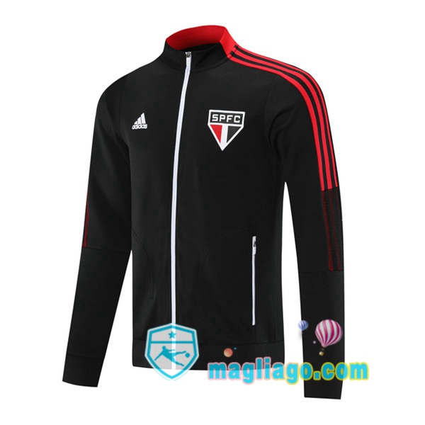 Magliago - Passione Maglie Thai Affidabili Basso Costo Online Shop | Giacca Calcio Sao Paulo FC Nero 2021/2022