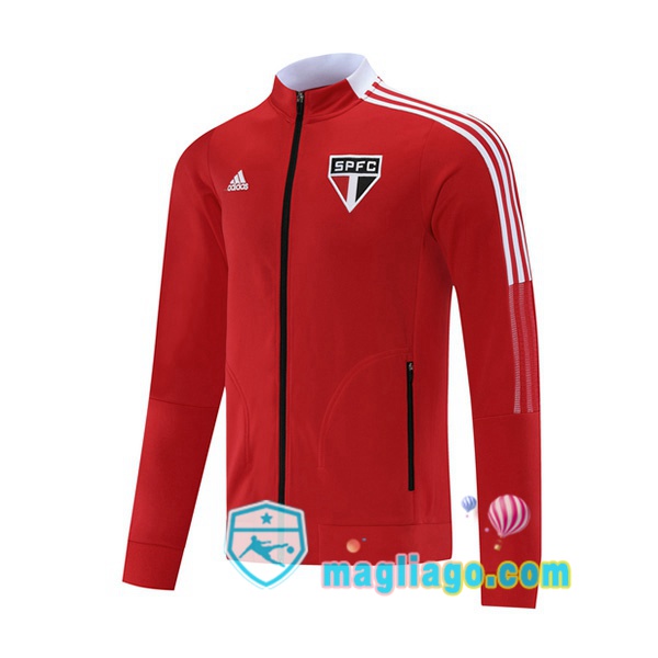 Magliago - Passione Maglie Thai Affidabili Basso Costo Online Shop | Giacca Calcio Sao Paulo FC Rosso 2021/2022