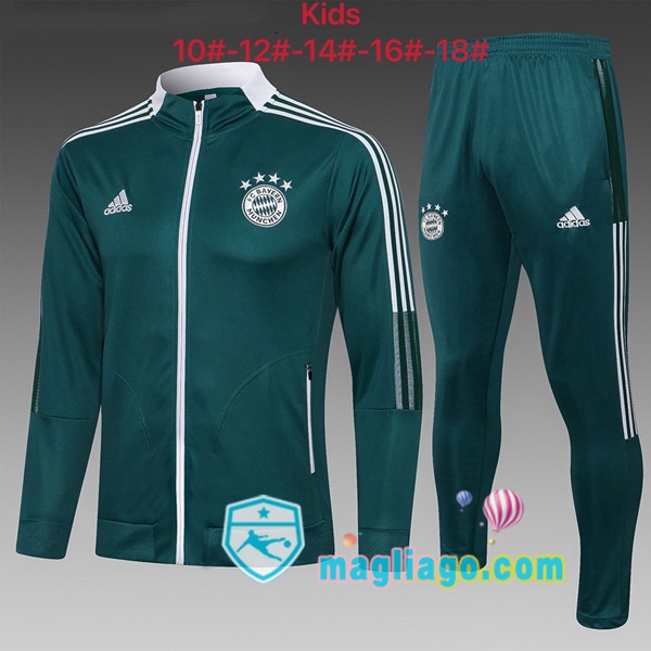 Magliago - Passione Maglie Thai Affidabili Basso Costo Online Shop | Giacca Da Allenamento Bayern Monaco Bambino Verde 2021/2022