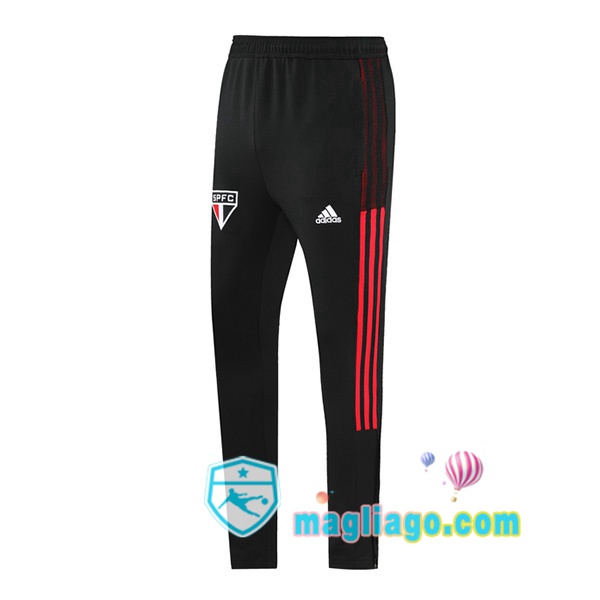 Magliago - Passione Maglie Thai Affidabili Basso Costo Online Shop | Pantaloni Da Allenamento Sao Paulo FC Nero 2021/2022