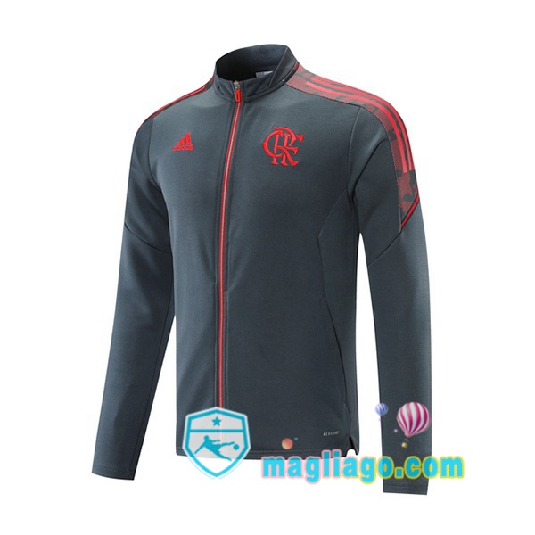 Magliago - Passione Maglie Thai Affidabili Basso Costo Online Shop | Giacca Calcio Flamengo Grigio 2021/2022