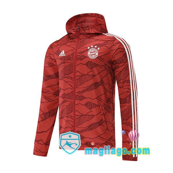 Magliago - Passione Maglie Thai Affidabili Basso Costo Online Shop | Giacca A Vento Bayern Monaco Rosso 2021/2022
